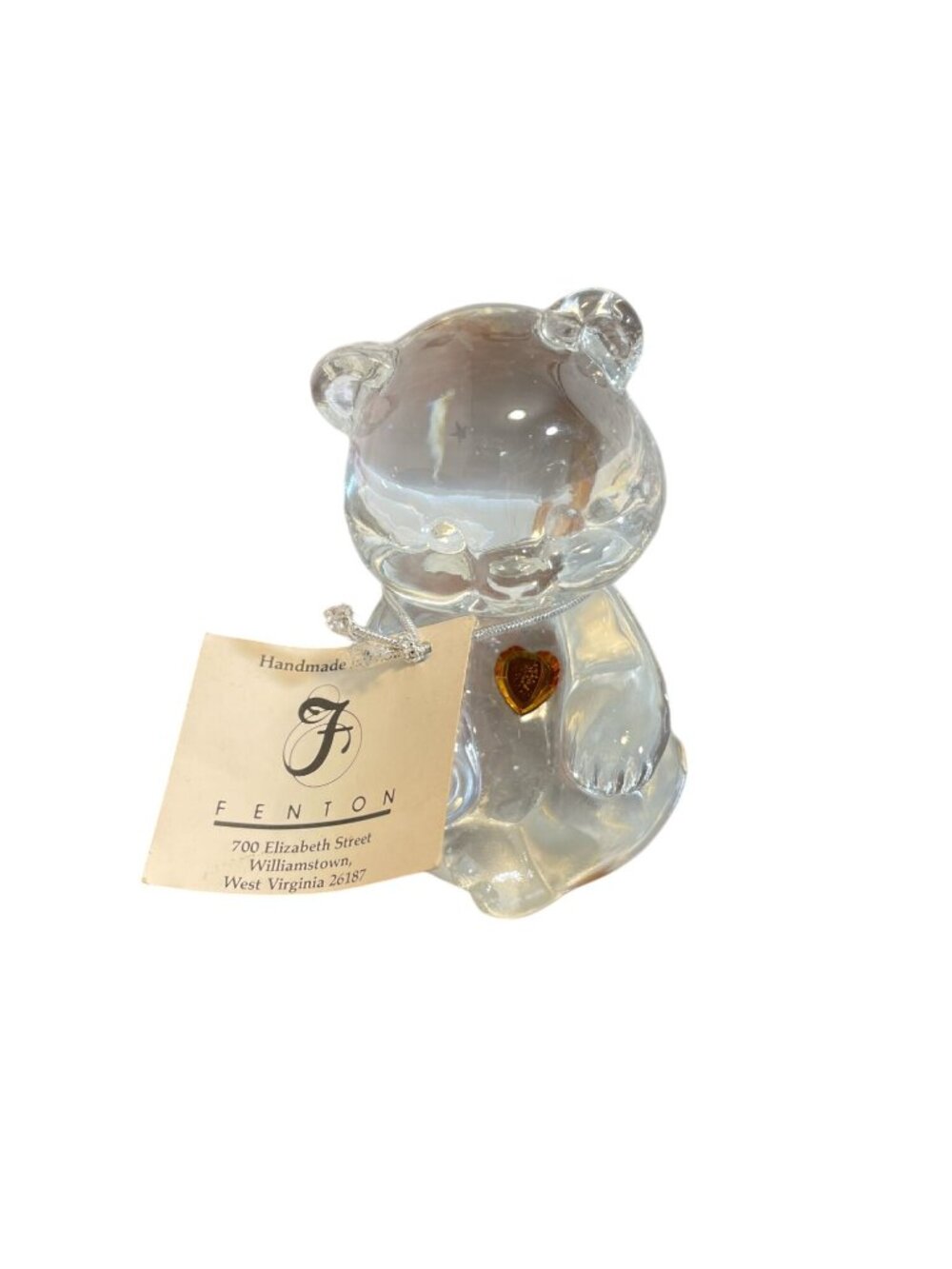 Vintage Fenton Birthday Bear - November - Topaz